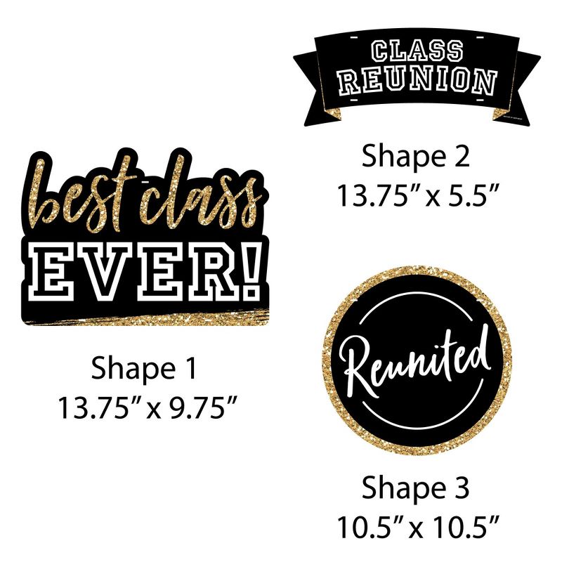 Big Dot of Happiness Reunited - Hanging Porch School Class Reunion Party Outdoor Decorations - Front Door Decor - 3 Piece Sign