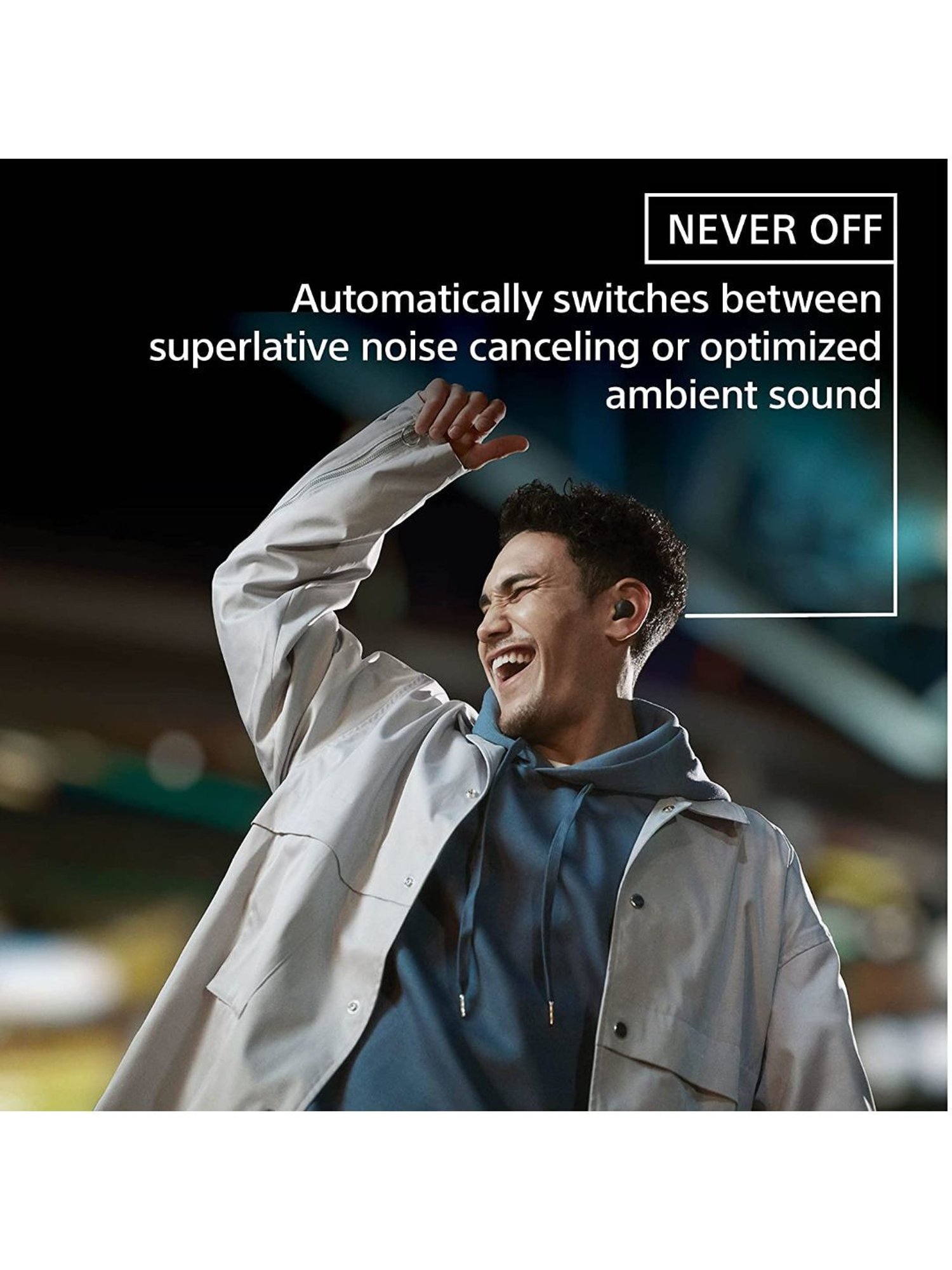 Sony WF-LS900N Truly Wireless Noise Cancelling Earbuds Up to 20 Hours Battery (Black)