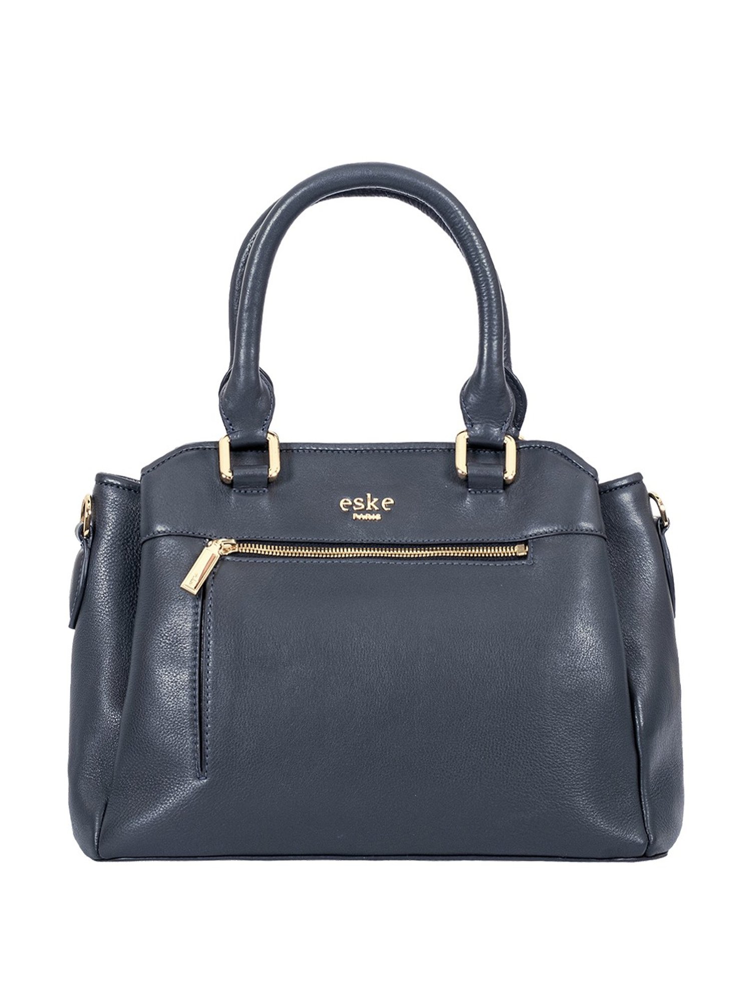 Eske Yoana Navy Blue Textured Medium Handbag