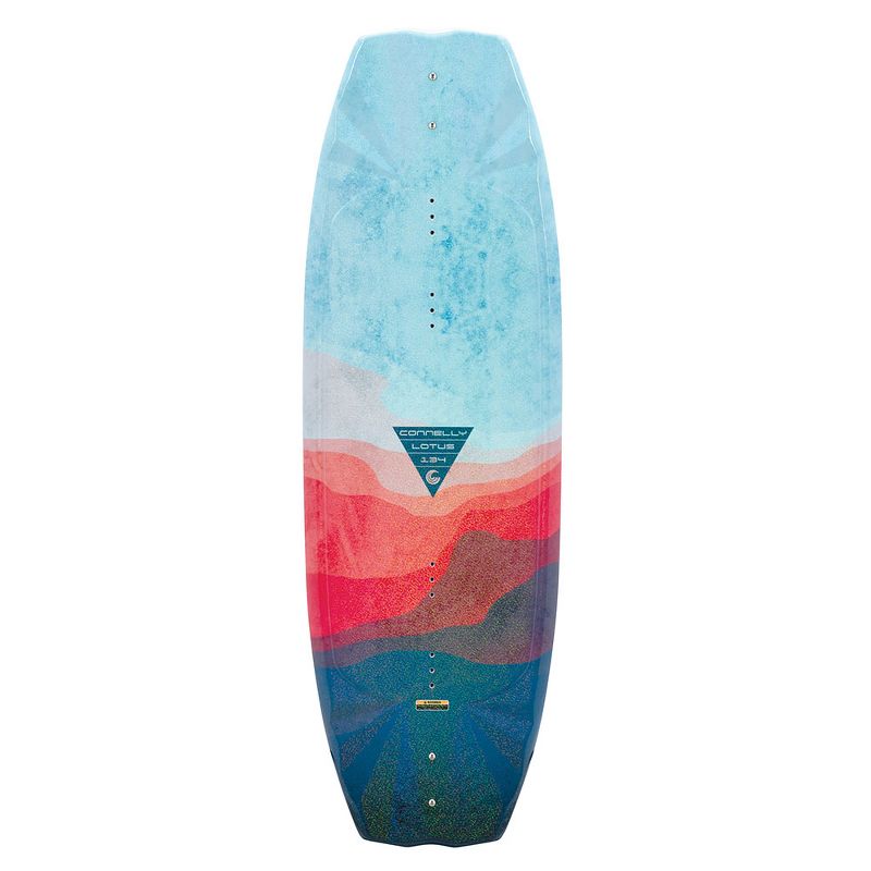 Connelly Beginners Intermediate Lotus 134 Water Sport Wakeboard with System 80 Core, 3 Stage Rocker, and Womens Optima L/X Boots, Blue