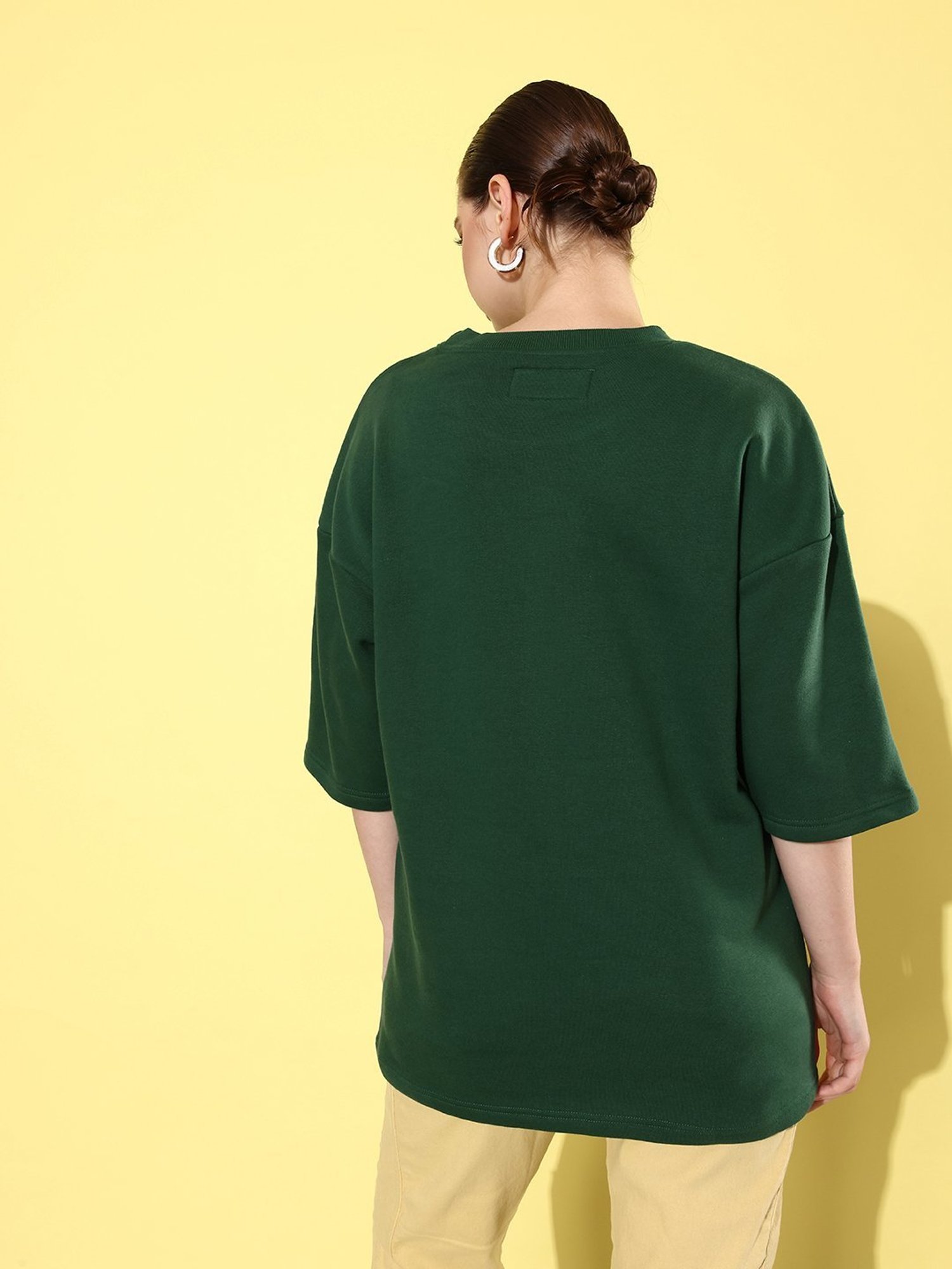 Difference of Opinion Dark Green Fleece Oversized Sweatshirt