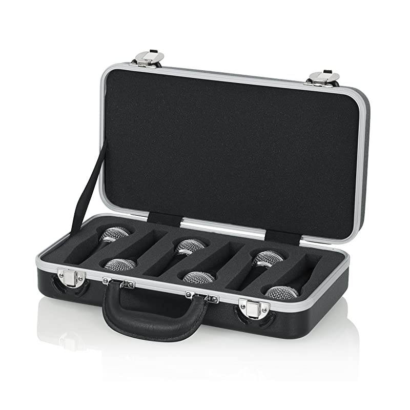 Cases Microphone Hard Case with Foam Drops for Up to (4) Wired Microphones (GM-6-PE)