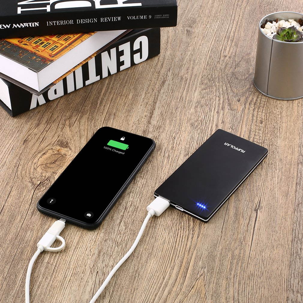 Compact Ultra-thin 5000mAh Power Bank Intelligent High-speed Universal Power Bank with Multi Protect Safety AL050