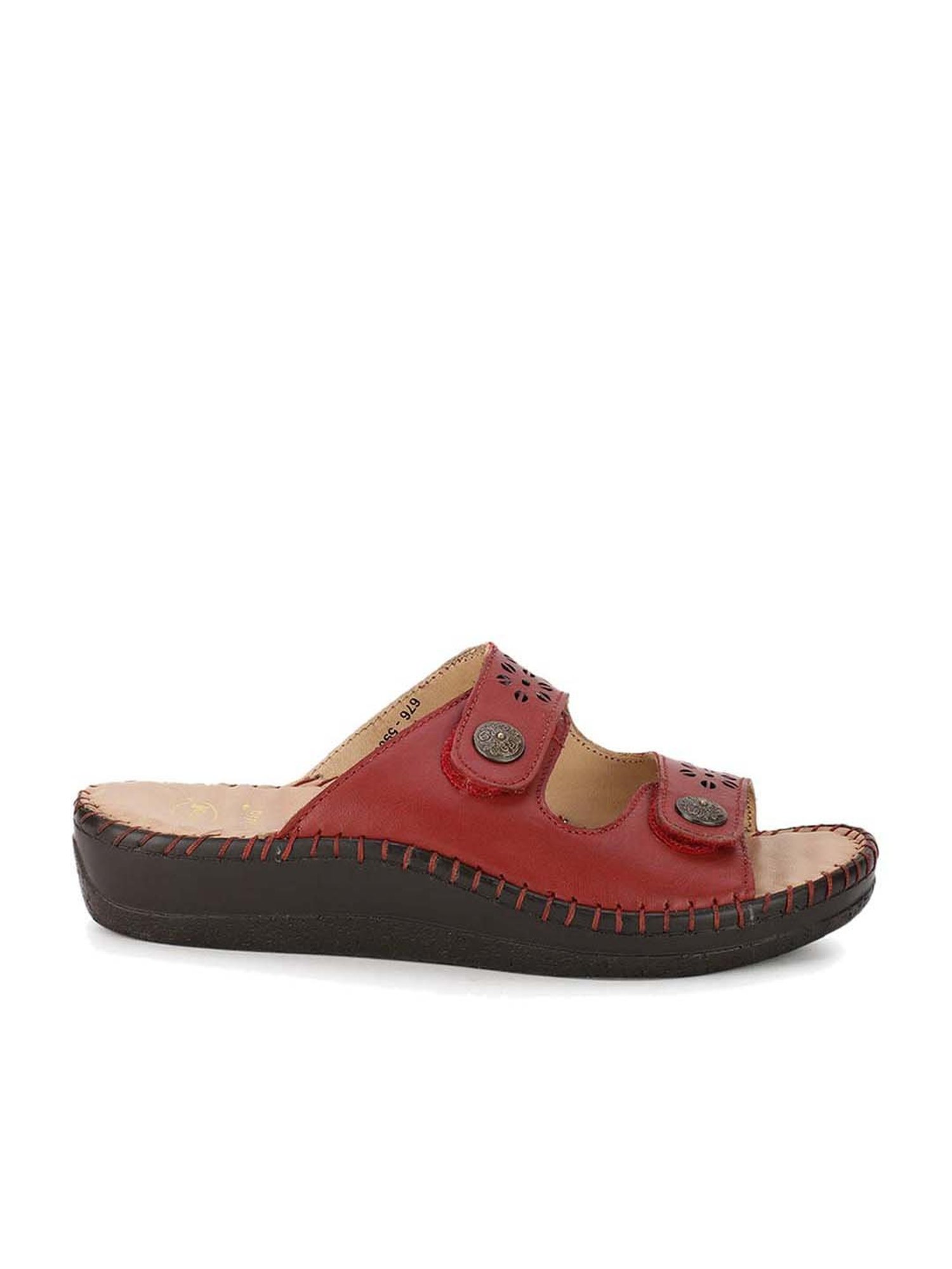 Scholl by Bata Women's Red Comfort Wedges