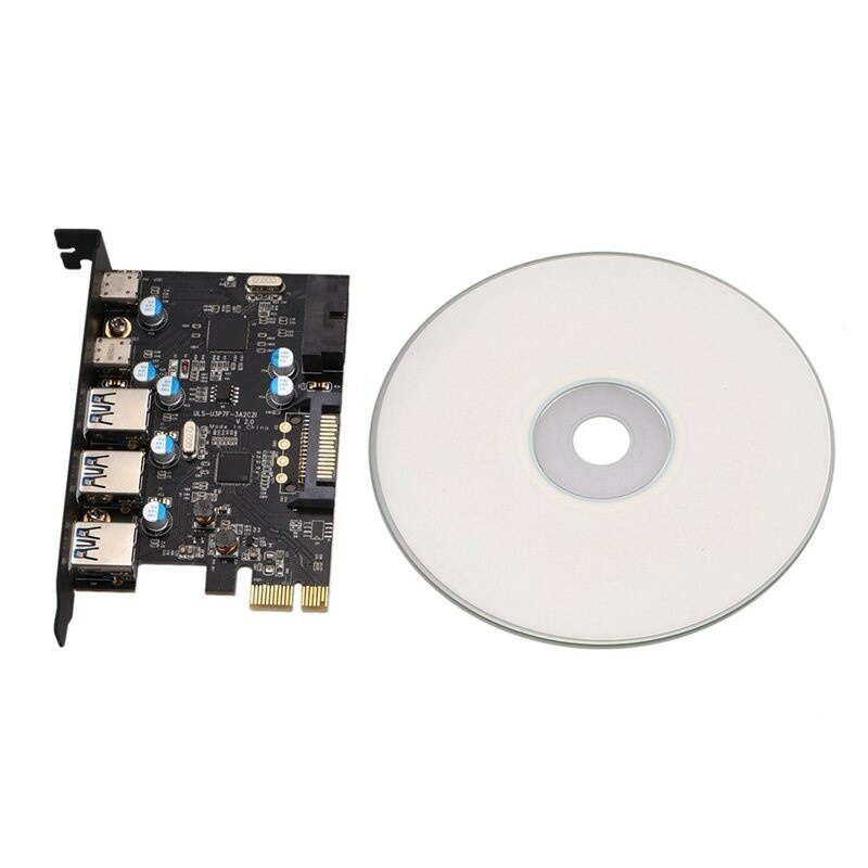 1 Set 7-Port Pci Expansion Card , Expand Three USB 3.0 a Ports & 1 Set RGB Gaming Mouse Pad LED Lighting Computer Mat