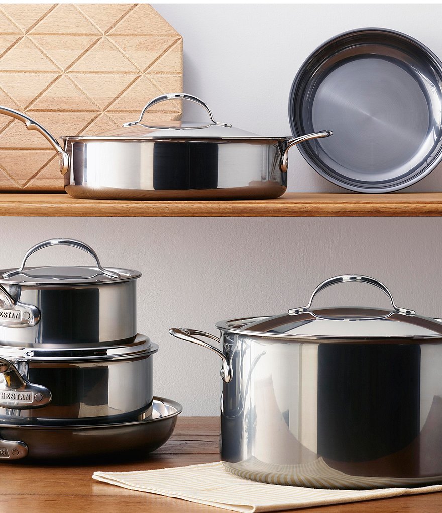 Hestan NanoBond Titanium Stainless Steel Essential Cookware, 10-Piece