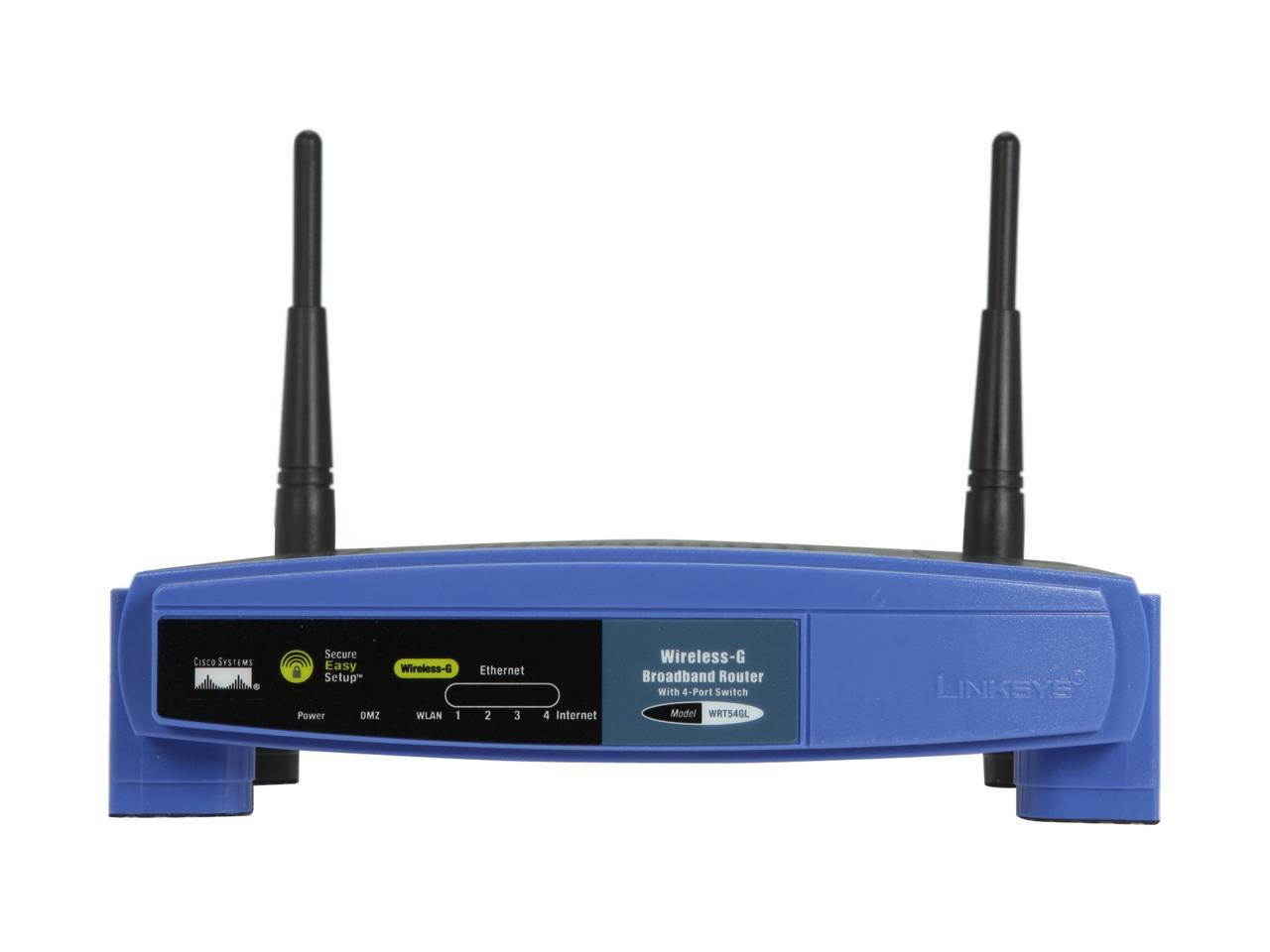 Linksys WRT54GL 802.11b/g Wireless Broadband Router up to 54 Mbps/ Compatible with Open Source DD-WRT (not pre-load)