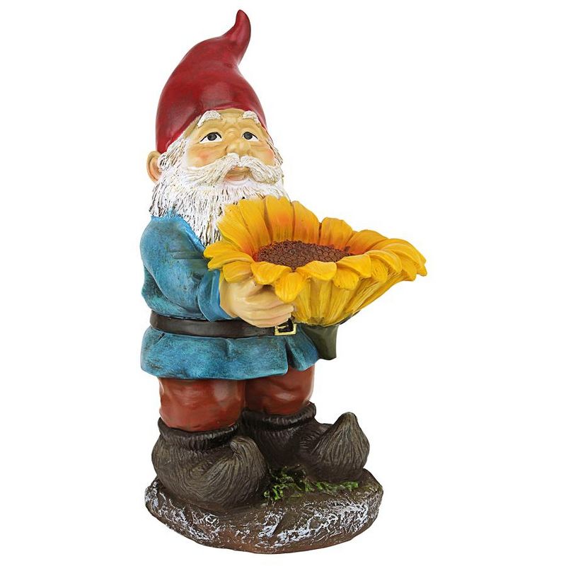 Design Toscano Sunflower Sammy Garden Gnome Statue - Multicolored