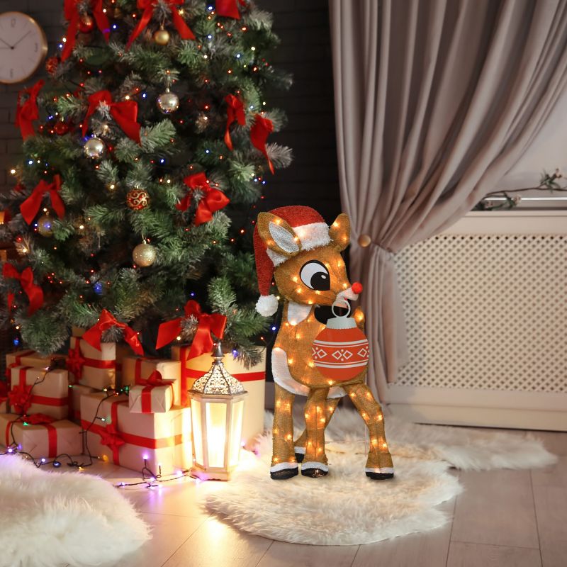 Rudolph the Red-Nosed Reindeer 32" Rudolph Led 2D Pre-Lit Yard Art Rudolph Ornament