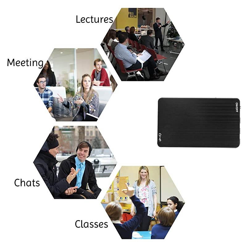 Small Mini Voice Activated Audio Recorder | 95 Hour Storage Capacity | 60 Hour Battery | Date & Time Stamp | 8GB Ultra Thin Digital Voice Recorder