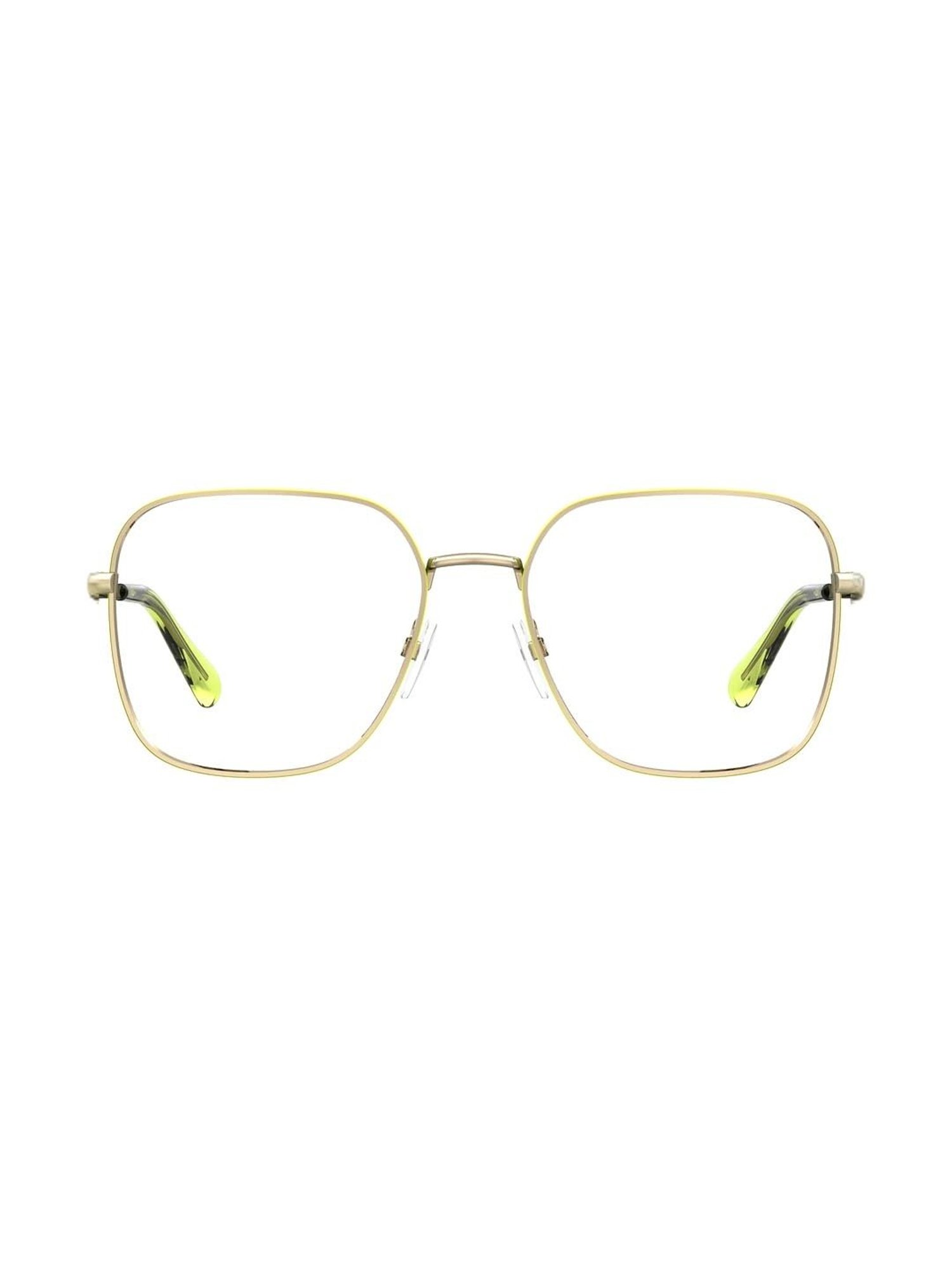 Chiara Ferragni Gold Square Eye Frames for Women