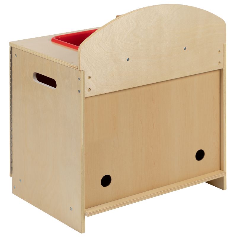 Emma and Oliver Children's Wooden Kitchen Sink with Turnable Knobs for Commercial or Home Use