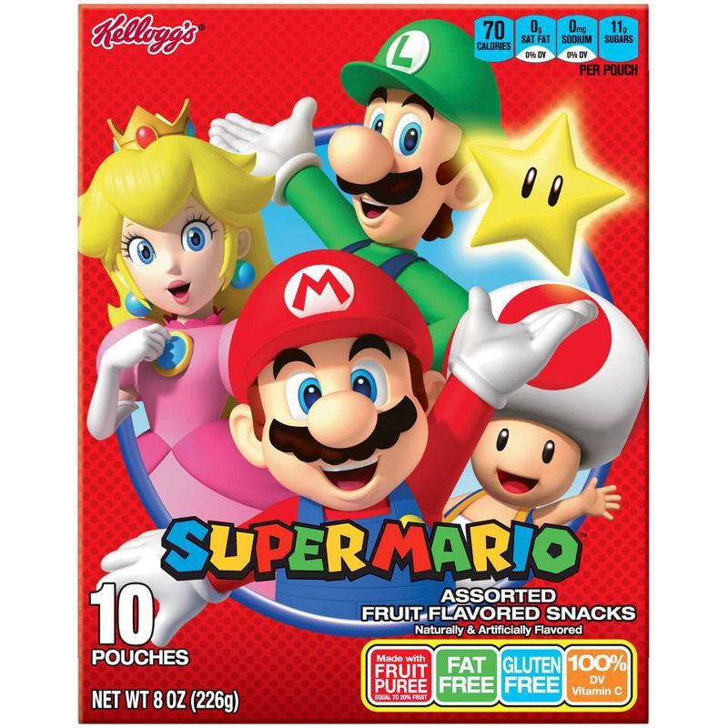 Kellogg's Super Mario Assorted Fruit Snacks - 8oz/10ct