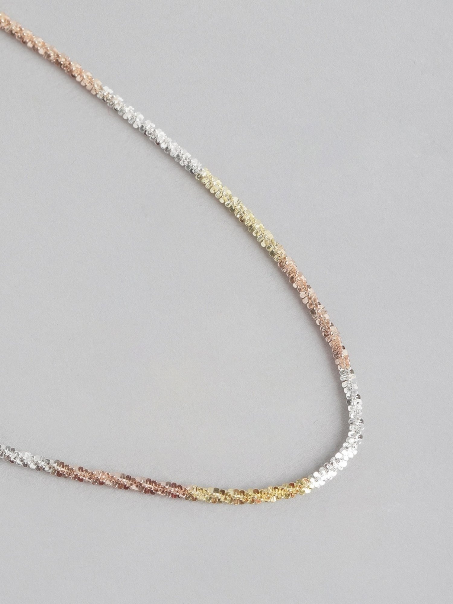Zavya Sleek and Modern Golden Plated 92.5 Sterling Silver Box Chain