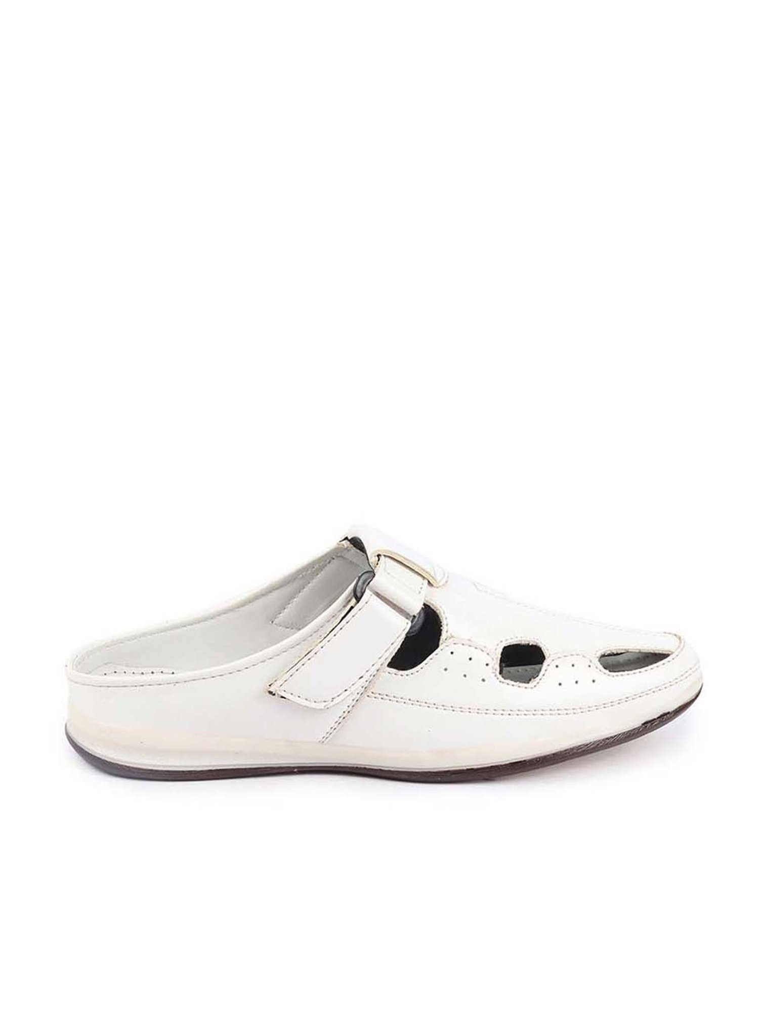 Fausto Men's White Mule Shoes