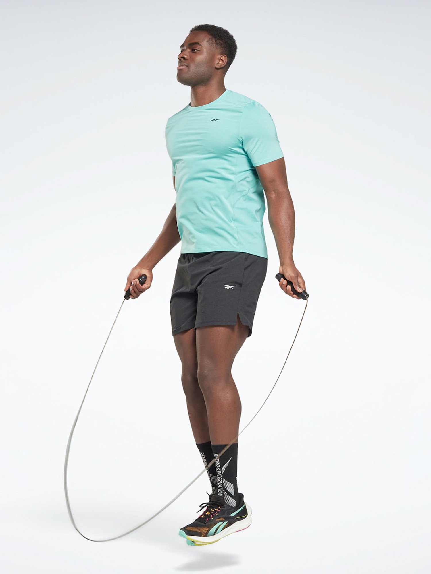 Reebok Blue Slim Fit Sports T-Shirt