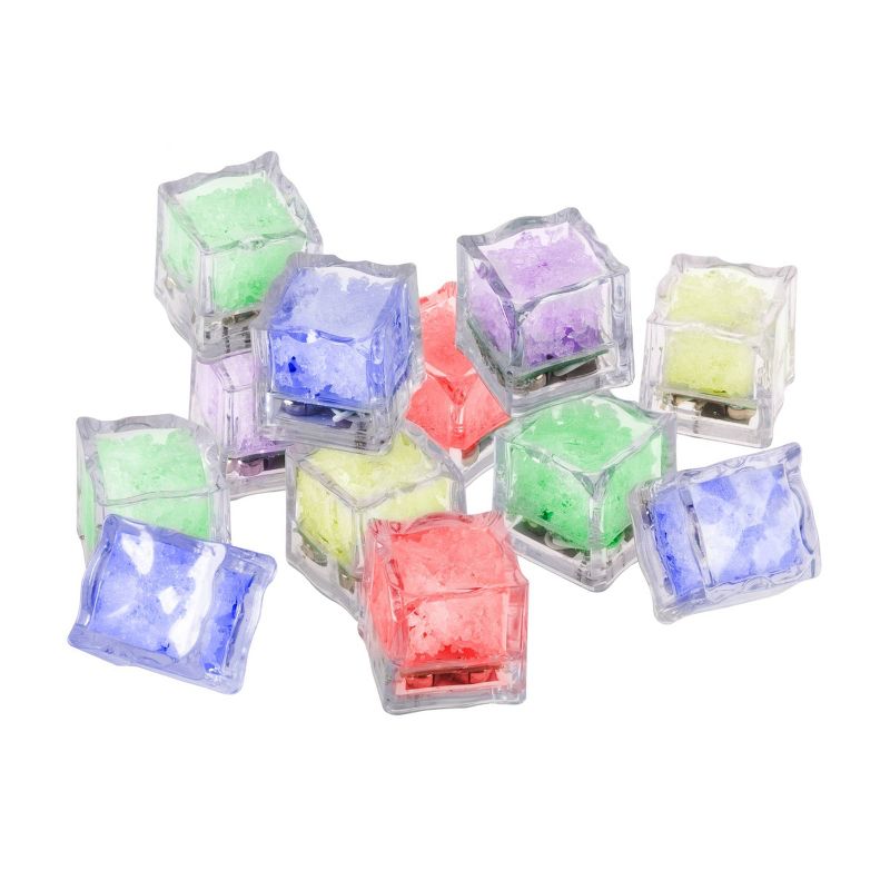 12pk LED Ice Cube Shape Lights