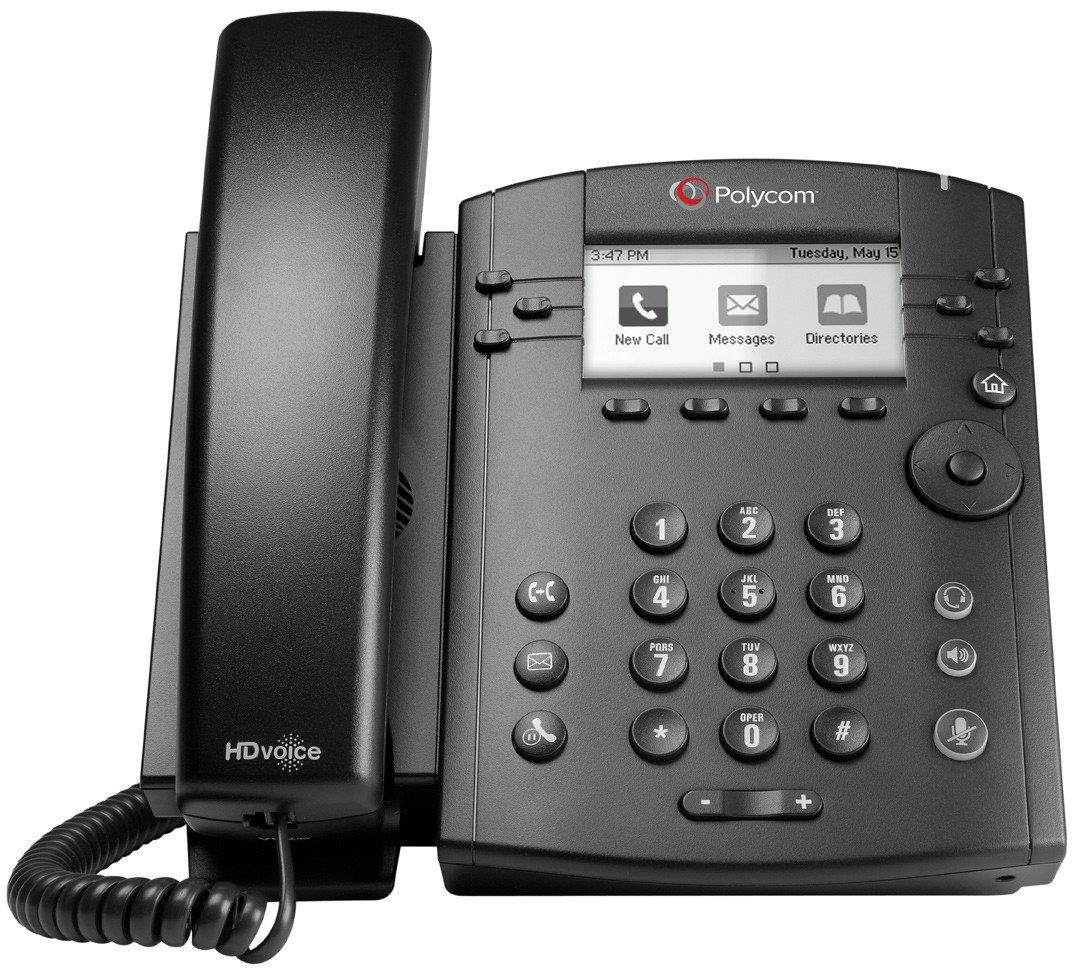 Poly VVX 300 IP Phone - 6 x Total Line - VoIP - Speakerphone - 2 x Network (RJ-45) - PoE Ports