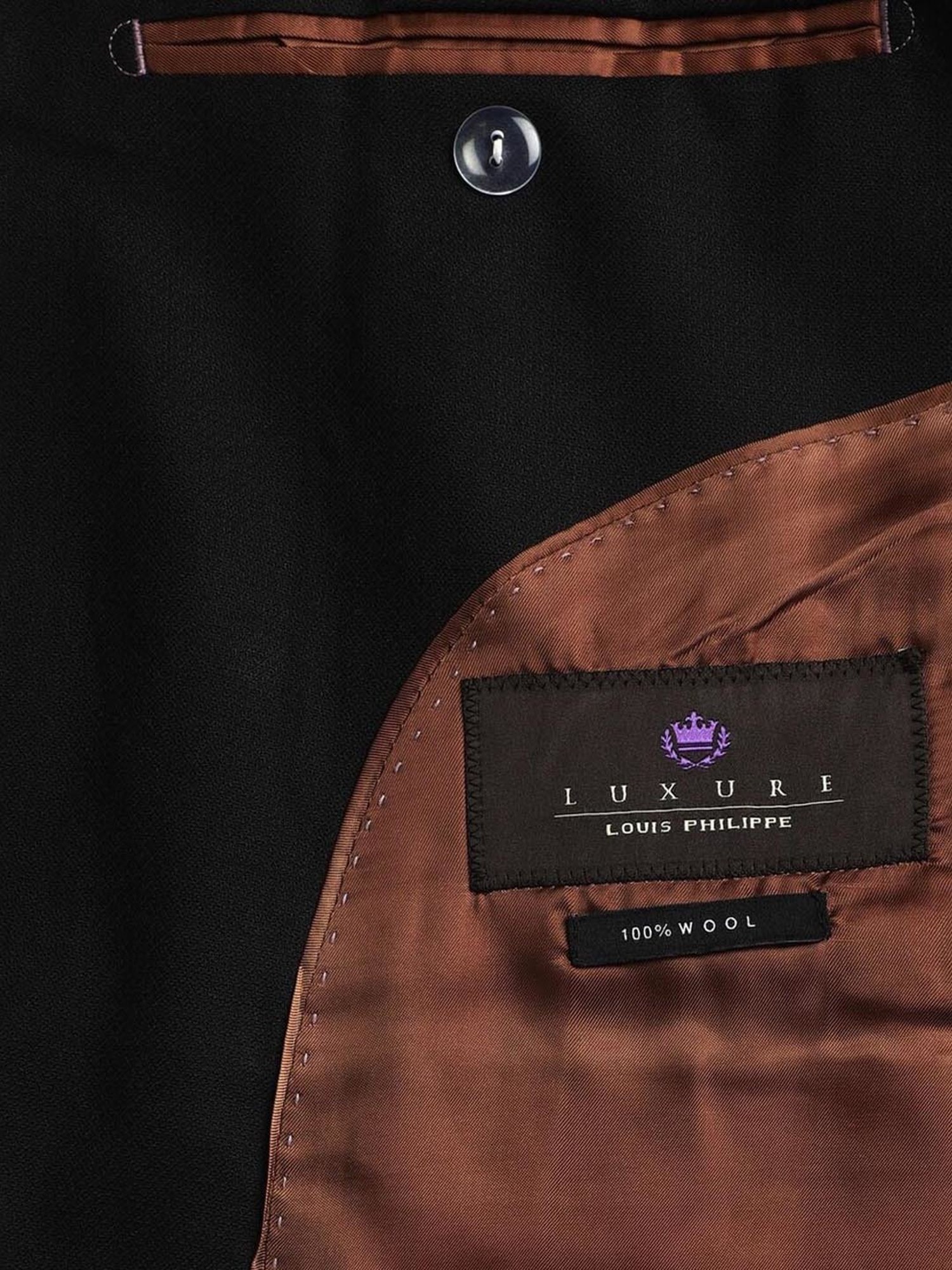 Raymond Brown  Slim Fit Printed Three Piece Suit