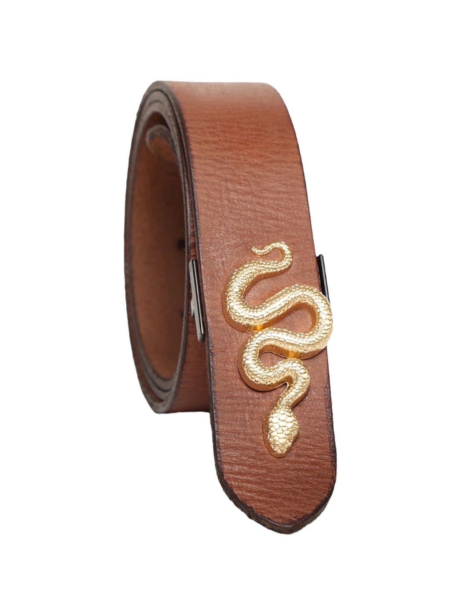 Fossil Julian Black Leather Solid Waist Belt