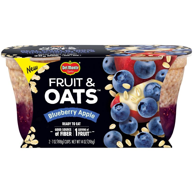 Del Monte Blueberry Apple Fruit & Oats Fruit Cups - 2ct