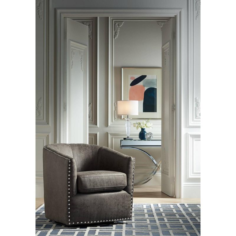 Vienna Full Spectrum Traditional Table Lamp Crystal Glass Oval Fabric Shade Living Room Bedroom Bedside Nightstand Office Family