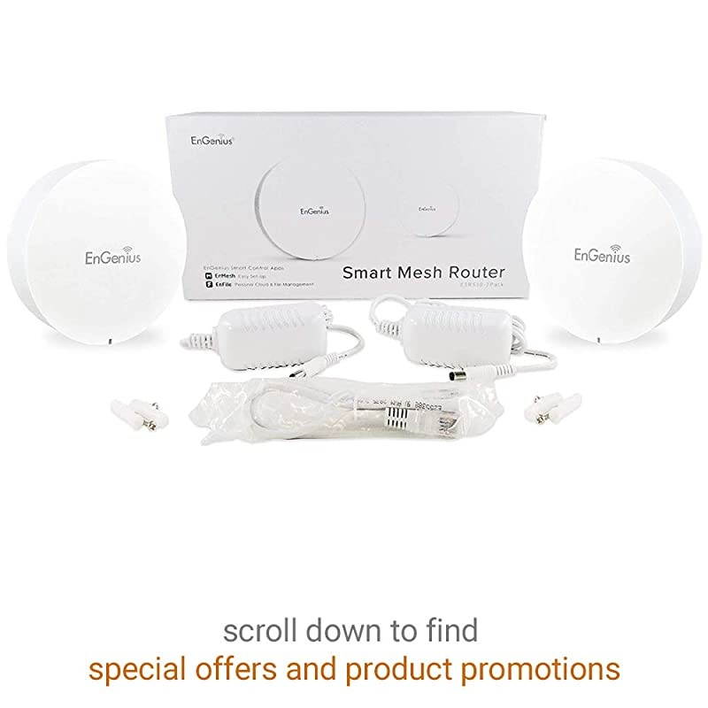 Whole Home Mesh WiFi System TriBand AC2200 WholeHome Mesh Network up to 3000 sq ft Coverage ultrafast Performance WiFi Router ESR5802PACK