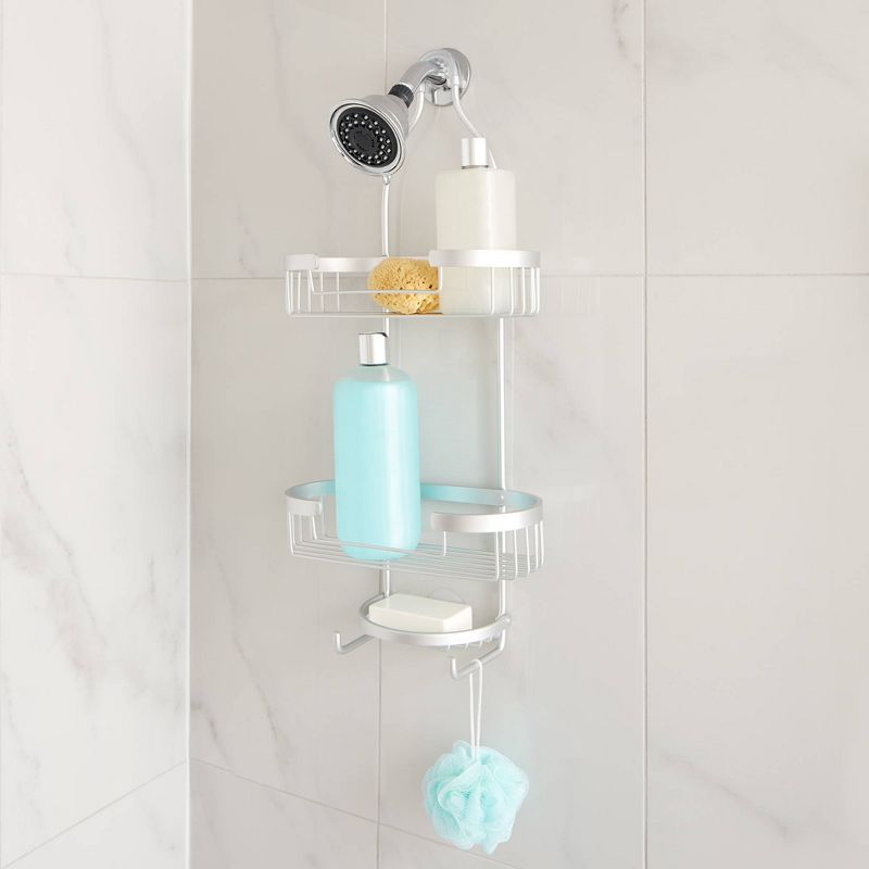 3 Tier Aries Shower Caddy Aluminum - Better Living Products