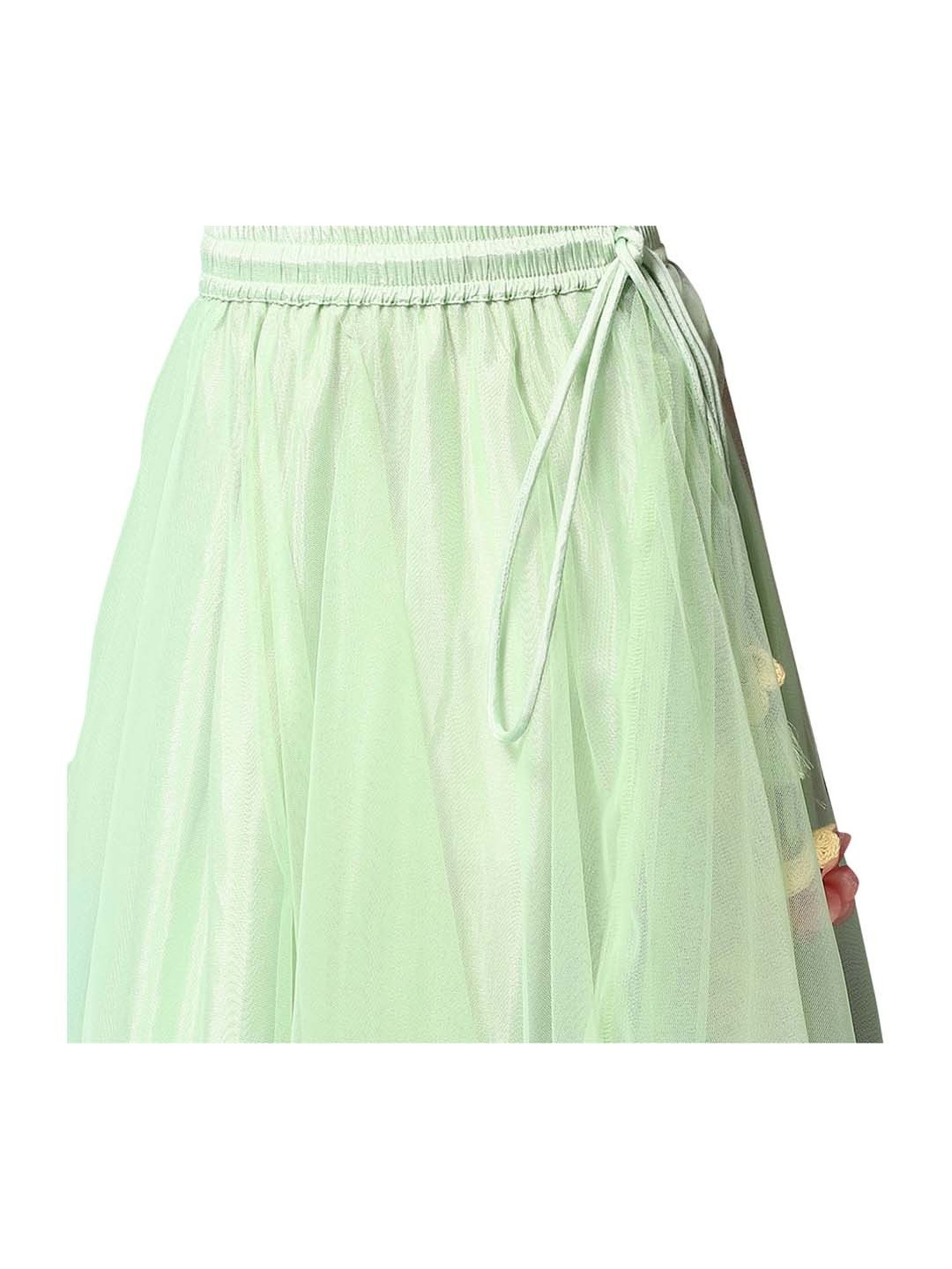 A Little Fable Kids Red & Beige Embellished Lehenga Choli