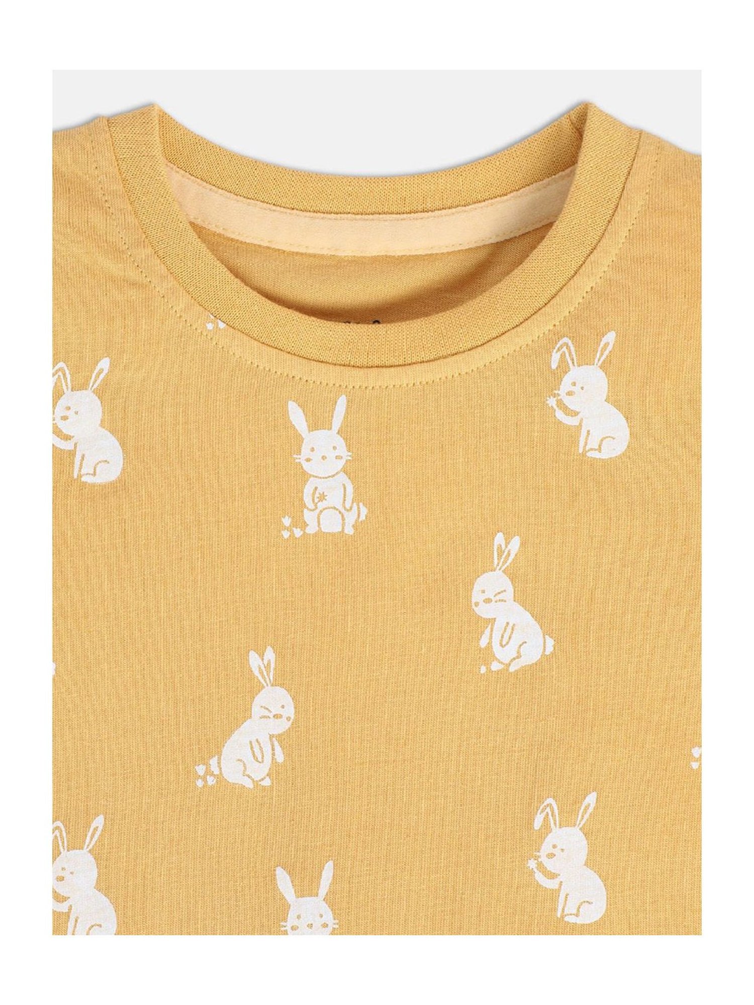 MINIKLUB Kids Orange Graphic Print Full Sleeves Top with Pants