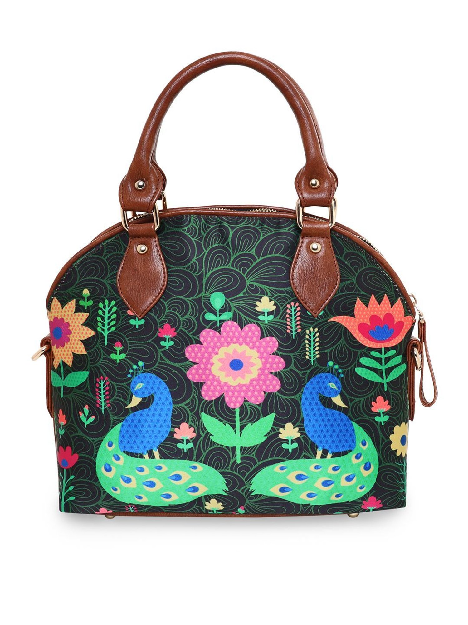 Sabhyata Multicolor Printed Medium Satchel Handbag