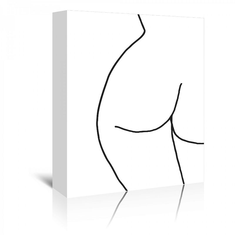 Americanflat One Line Face Drawing by Roseanne Kenny Wall Art Canvas - 11" x 14"