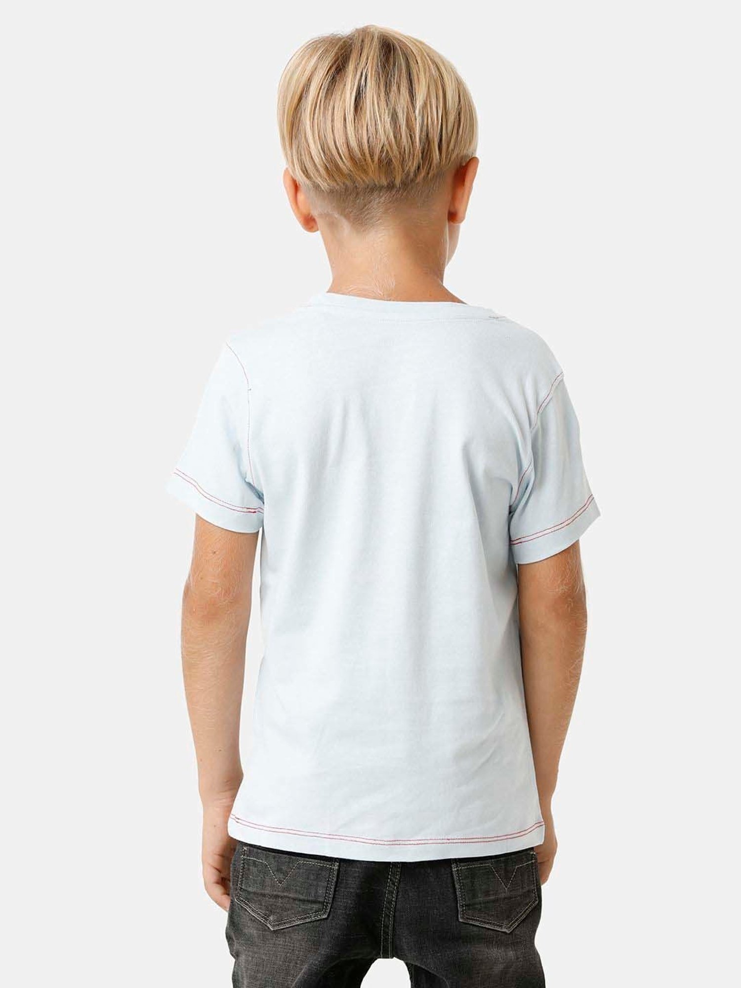Kate & Oscar Kids Off-White Cotton Printed T-Shirt