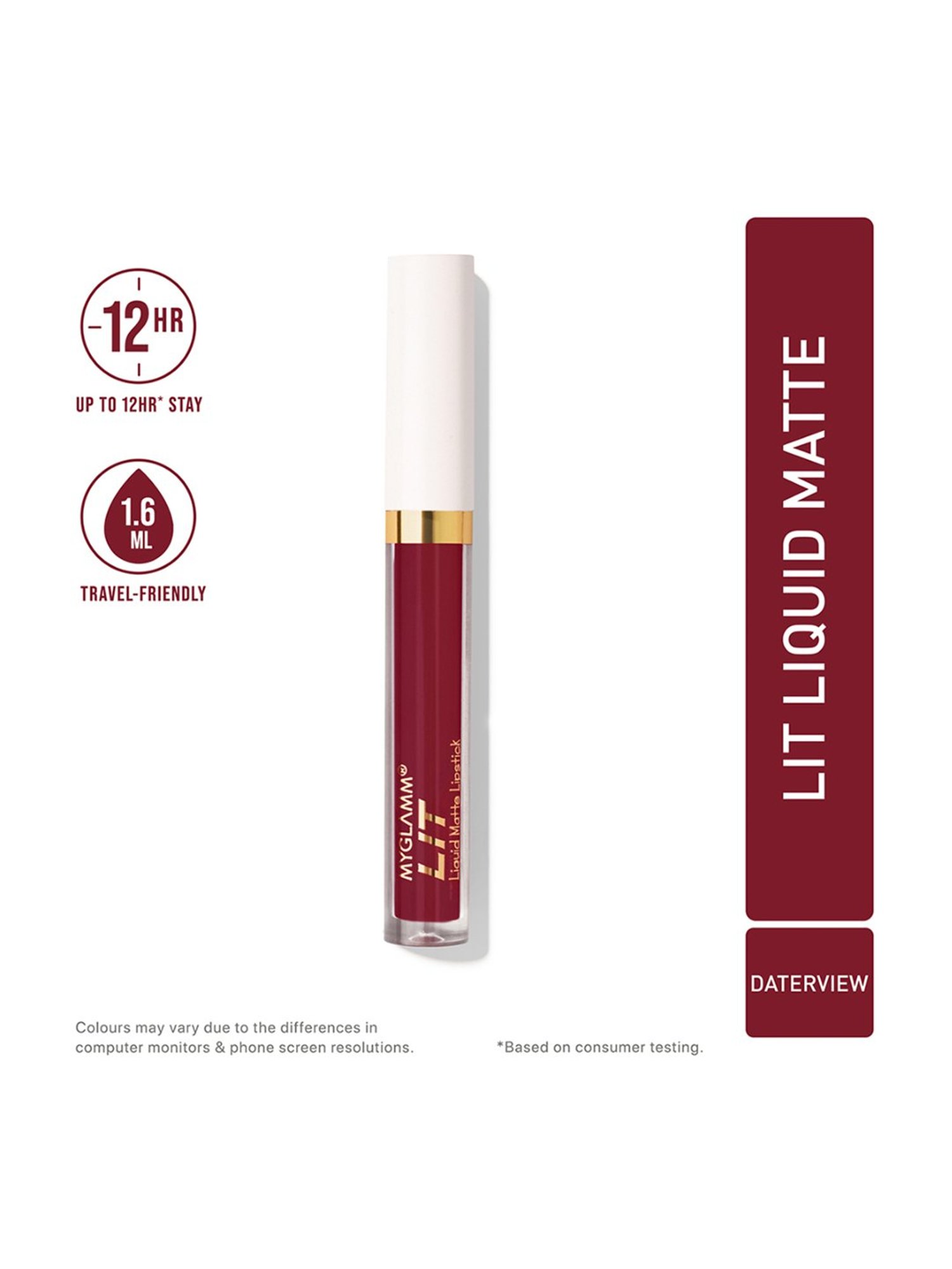 MyGlamm LIT Matte Liquid Lipstick Daterview - 1.6 ml