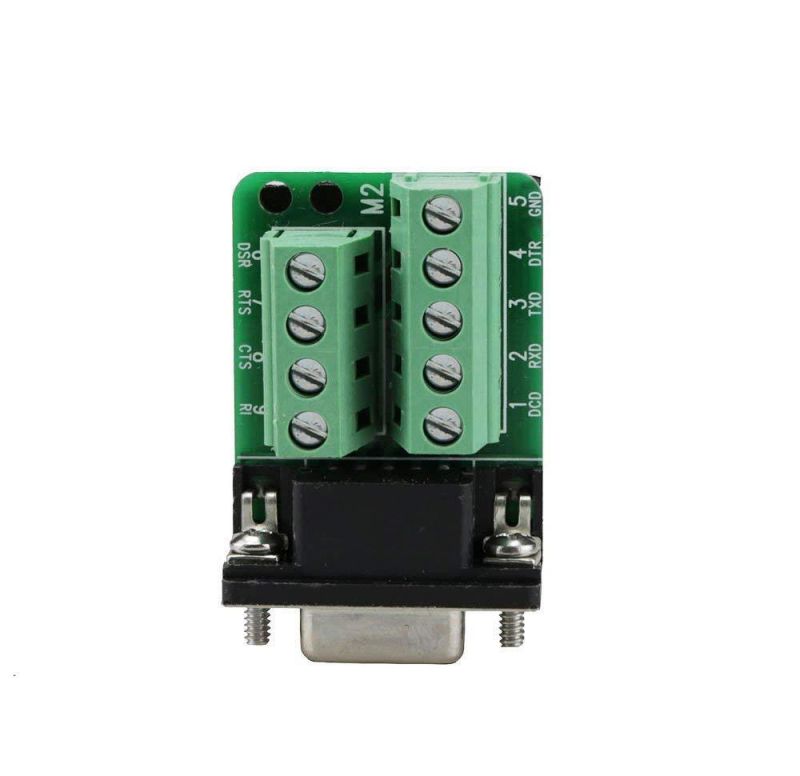 Sysly DB9 female D-SUB Adapter Plate Connector RS232 Serial to Terminal Board Signal Module Riveting Tooth 2 Pcs
