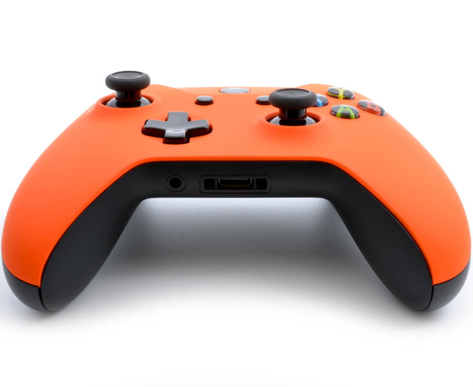 "Soft Touch Orange" Xbox One S UN-MODDED Custom Controller Unique Design (with 3.5 jack)