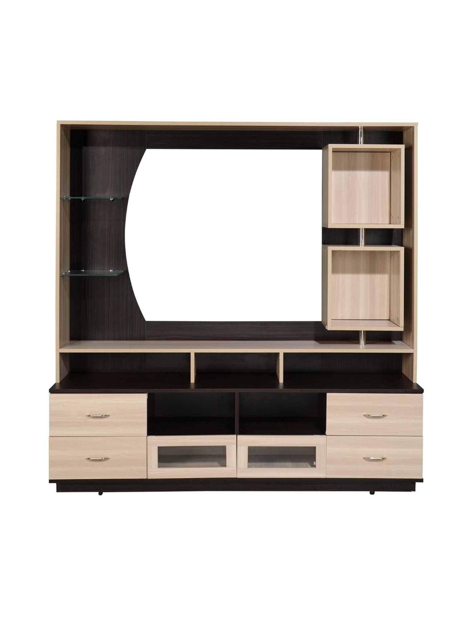 Nilkamal Cora White Engineered Wood TV Entertainment Unit with 2 Shelves