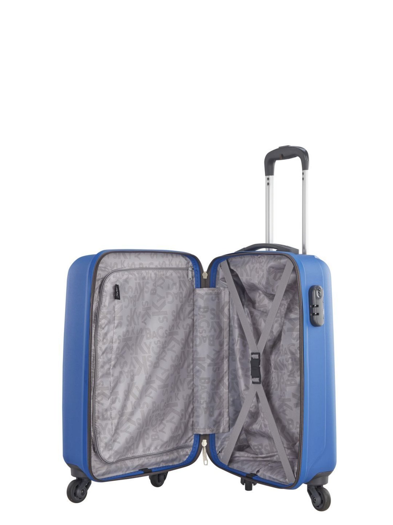 Skybags Salsa Nautic Blue Solid Hard Cabin Trolley Bag - 24 cm