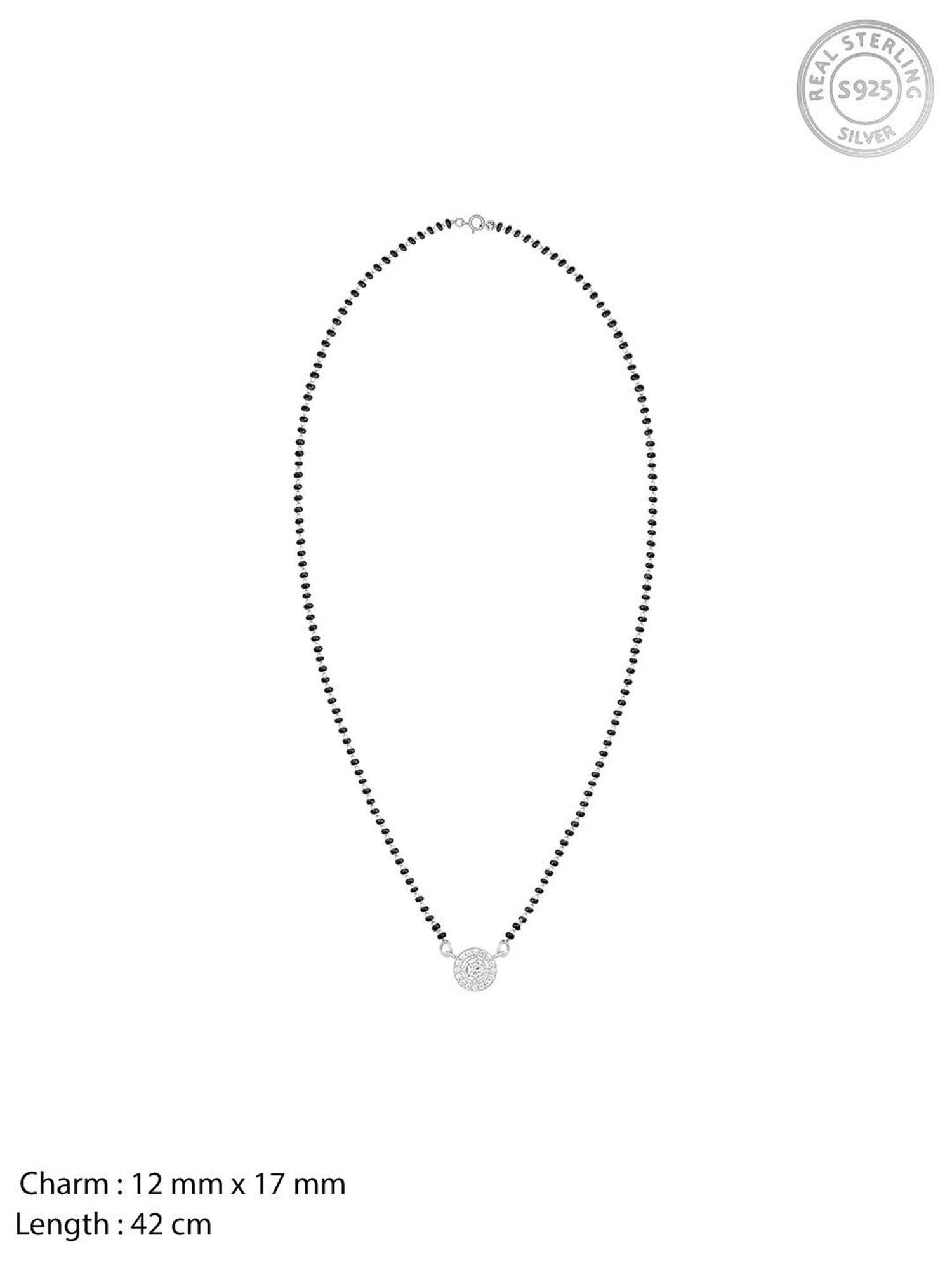 GIVA 92.5 Sterling Silver Drizzle Drop Mangalsutra for Women