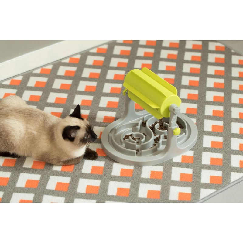 PawsMark Brain Stimulation Pet IQ Feeder Puzzle Maze Toy Slow Dispensing with Adjustable Height
