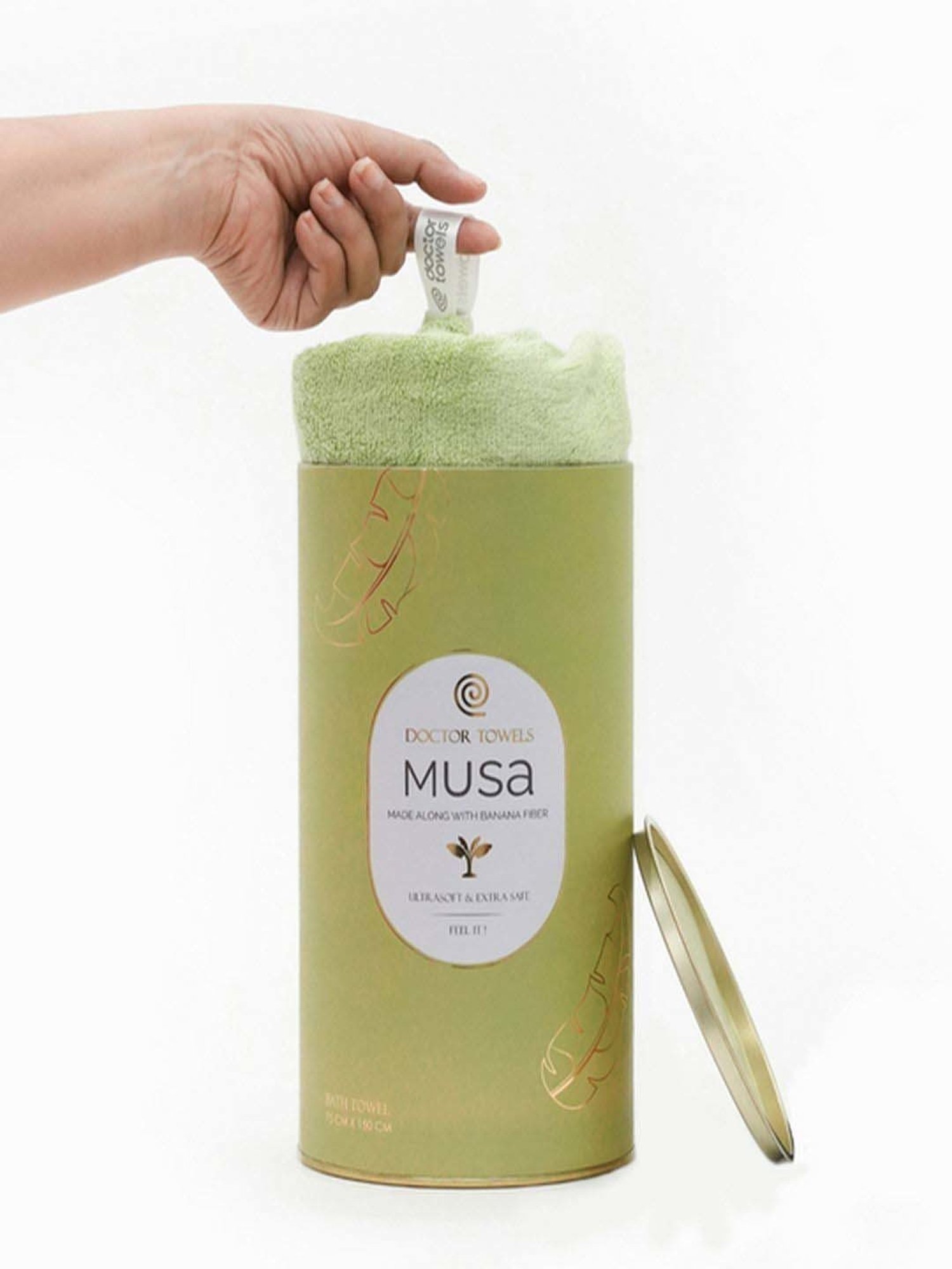 Doctor Towels Candy Green 550 GSM Banana Terry Bath Towel - Gift Box