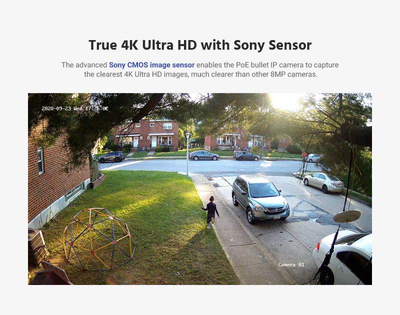 ANNKE H800 True 4K Ultra HD PoE System with Audio Record with 2TB Supports 256 GB TF Card Remote Access