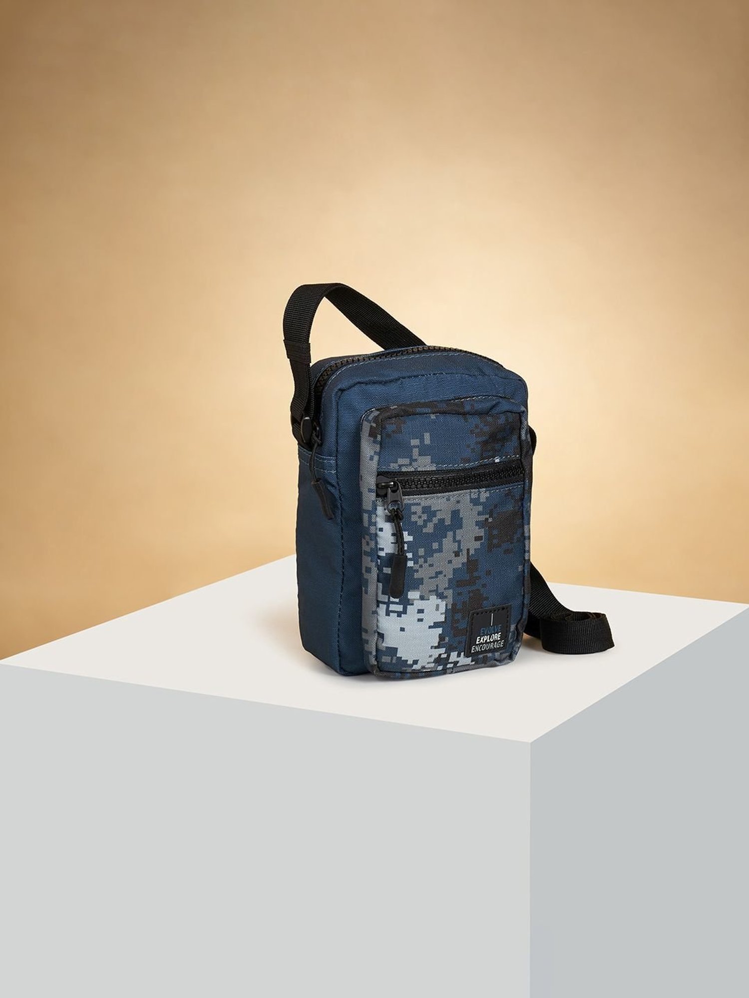 Ajile by Pantaloons Navy Printed Cross Body Bag