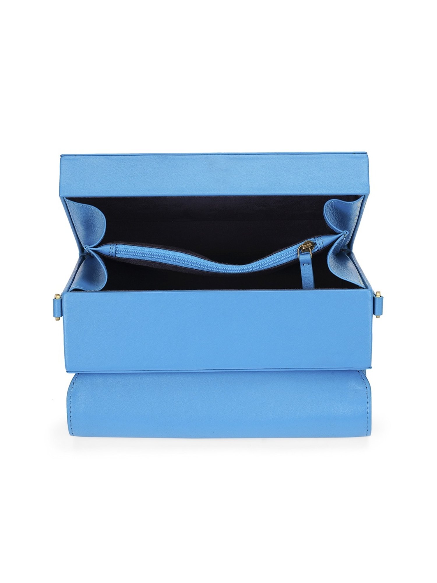 PERQUISITE RAINA Blue Solid Small Sling Handbag