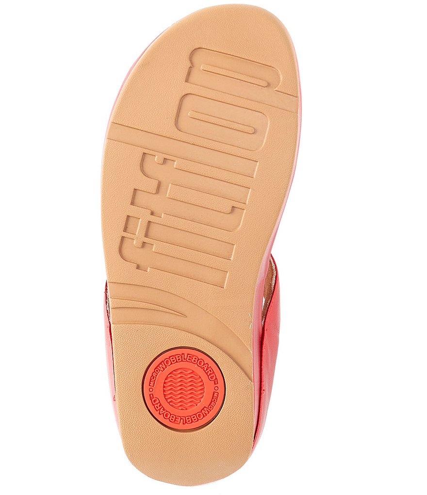 FitFlop Rumba Beaded Fringe Detail Toe-Post Wedge Sandals