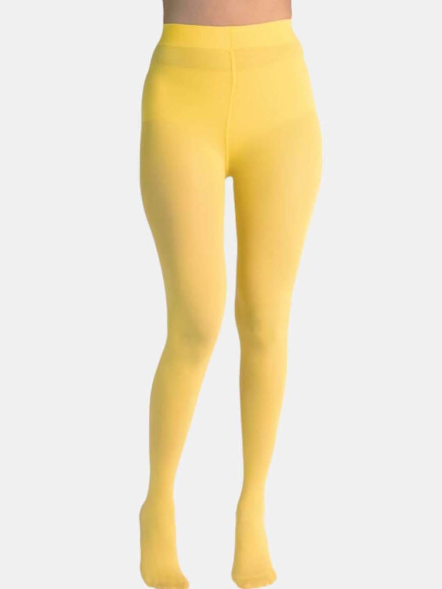 Secrets By ZeroKaata Blue & Yellow Plain Pantyhose Stockings - Pack Of 2