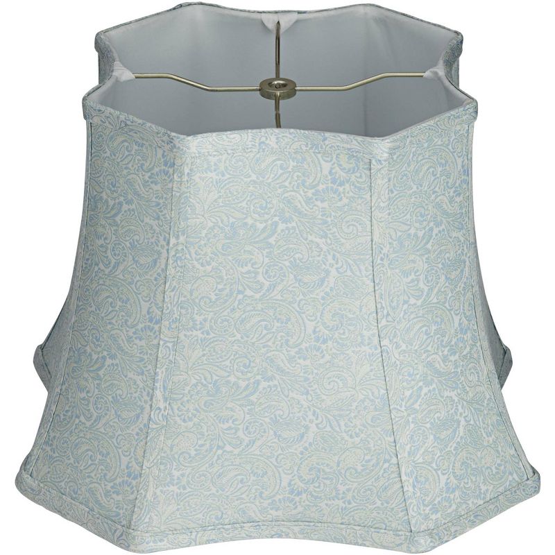 Springcrest Auckland Green Medium Taperd Square Lamp Shade 10" Top x 14" Bottom x 11" High (Spider) Replacement with Harp and Finial