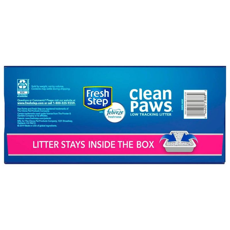 Fresh Step Clean Paws Multi-Cat with the Power of Febreze Scented Clumping Cat Litter - 22.5lbs