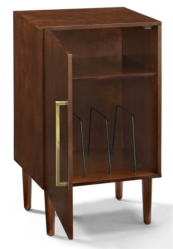 Crosley Mid Century Modern Everett Record Player Stand Storage Cabinet