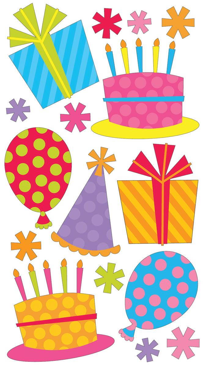 Sticko Classic Stickers-Glitter Fun Party & Balloons
